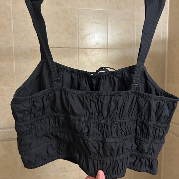 Aritzia, black poplin tank top XL - Picture 2 of 3